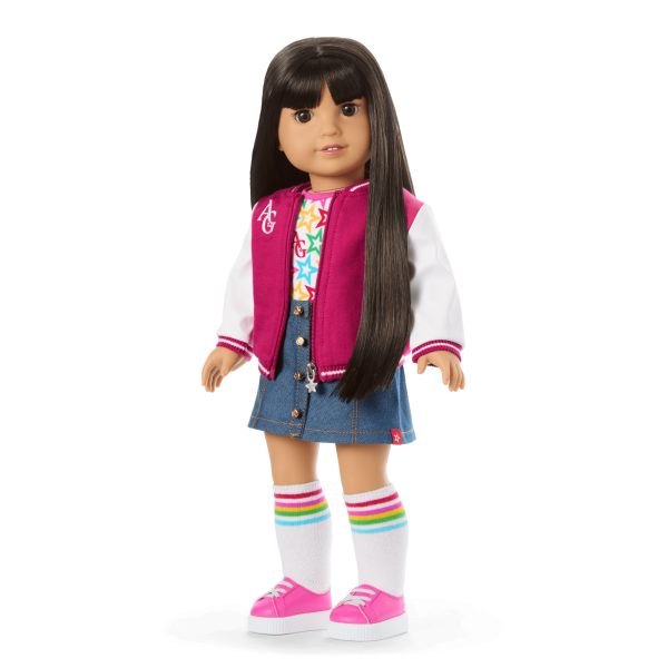 Truly Me™ 18-inch Doll #130 with straight black-brown hair
