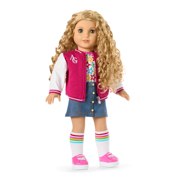 Truly Me™ 18-inch Doll #115 with curly blonde hair