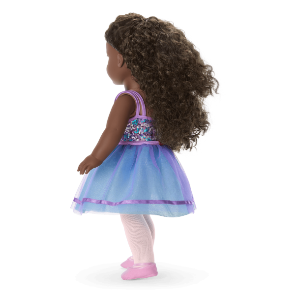 Truly Me™ #127 Doll & Dance All Day Set with curly dark-brown hair