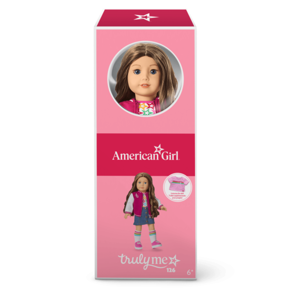 Truly Me™ 18-inch Doll #126 with wavy brown hair