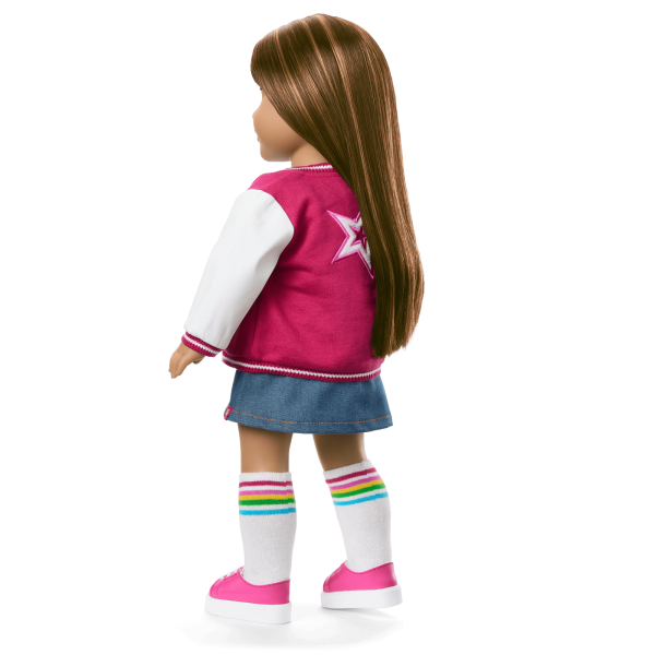 Truly Me™ 18-inch Doll #122 with straight dark-brown hair