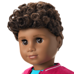 Truly Me™ 18-inch Doll #113 with curly dark-brown hair
