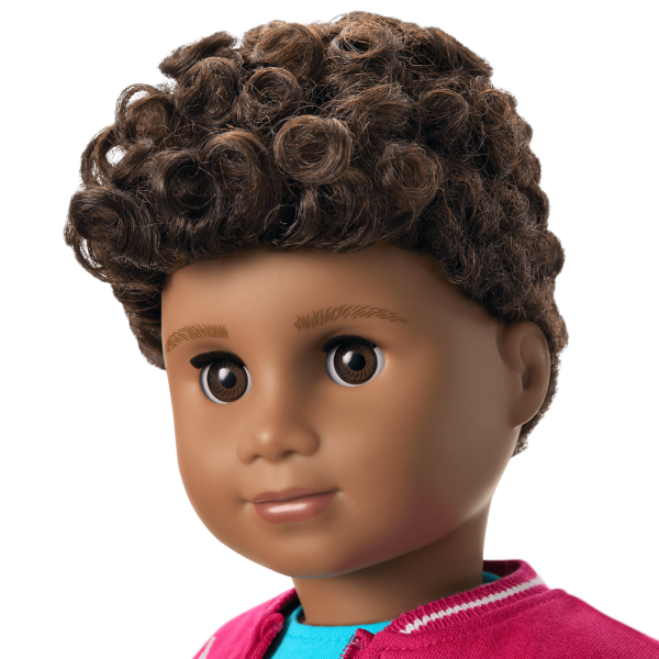 Truly Me™ 18-inch Doll #113 with curly dark-brown hair