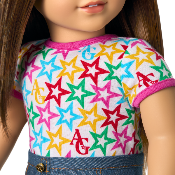 Truly Me™ 18-inch Doll #107 with straight brown hair