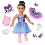 Truly Me™ #117 Doll & Dance All Day Set with wavy dark-brown hair