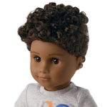 Truly Me™ 18-inch Doll #113 with curly dark-brown hair
