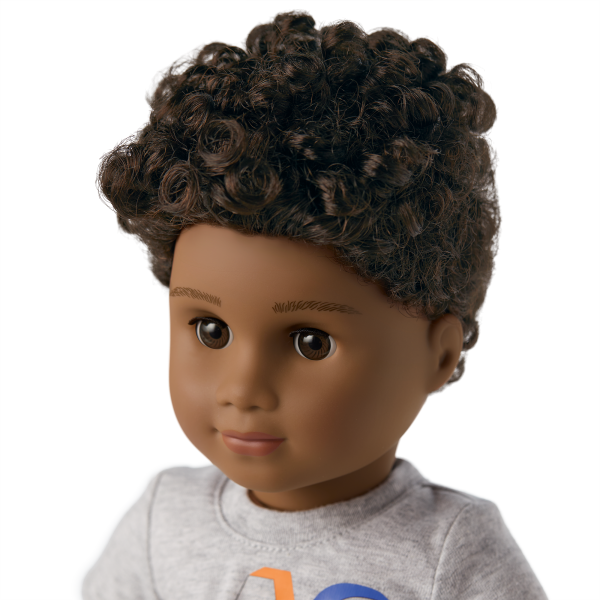 Truly Me™ 18-inch Doll #113 with curly dark-brown hair