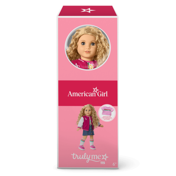Truly Me™ 18-inch Doll #115 with curly blonde hair