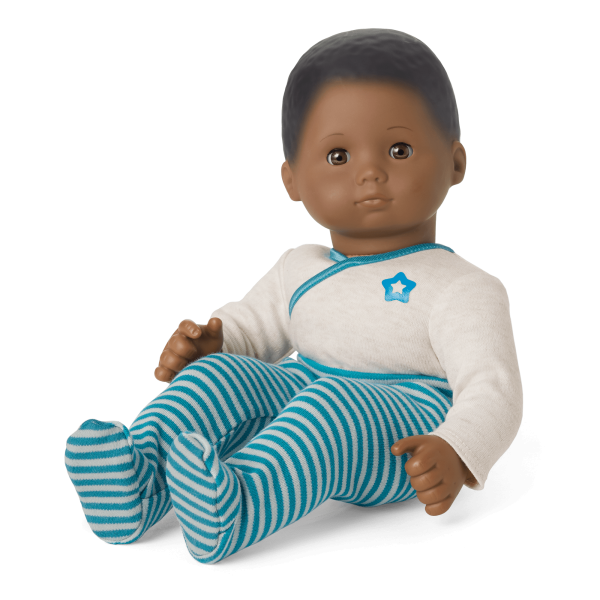 Bitty Baby® Doll #1 with black hair in Soft Blue