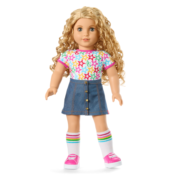 Truly Me™ 18-inch Doll #115 with curly blonde hair