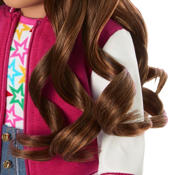 Truly Me™ 18-inch Doll #117 with wavy dark-brown hair
