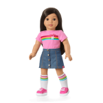 Truly Me™ 18-inch Doll #124 with straight black-brown hair