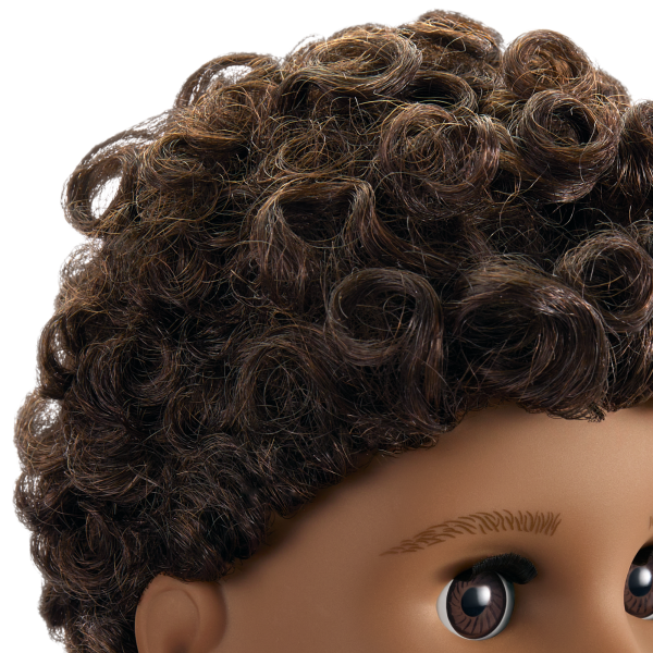 Truly Me™ 18-inch Doll #113 with curly dark-brown hair