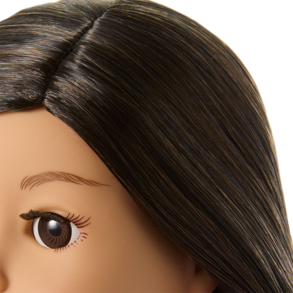 Truly Me™ 18-inch Doll #124 with straight black-brown hair