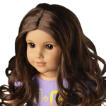 Truly Me™ 18-inch Doll #121 with curly dark-brown hair