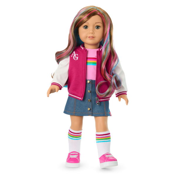 Truly Me™ 18-inch Doll #101 with wavy caramel hair