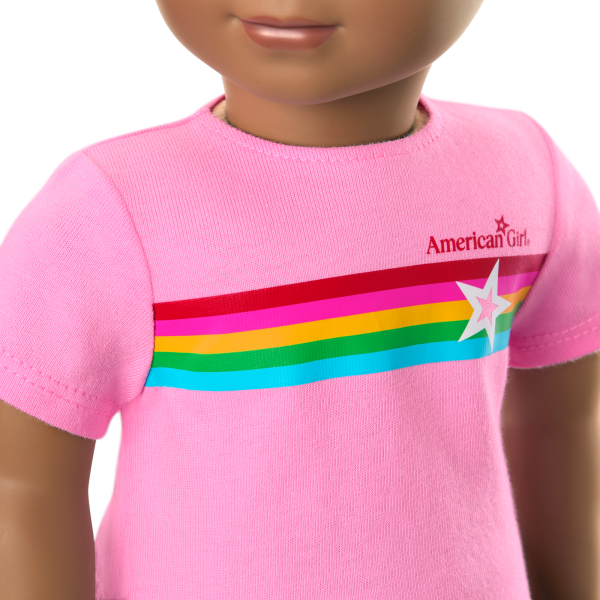 Truly Me™ 18-inch Doll #113 with curly dark-brown hair