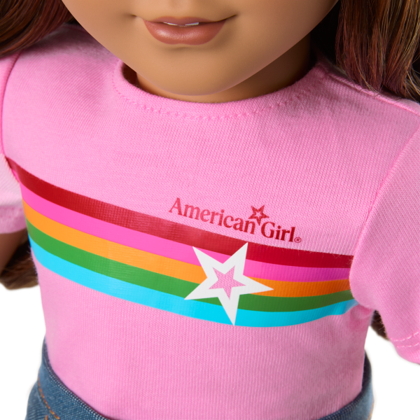 Truly Me™ 18-inch Doll #117 with wavy dark-brown hair