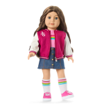Truly Me™ 18-inch Doll #126 with wavy brown hair