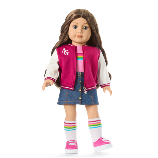 Truly Me™ 18-inch Doll #126 with wavy brown hair