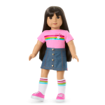 Truly Me™ 18-inch Doll #130 with straight black-brown hair