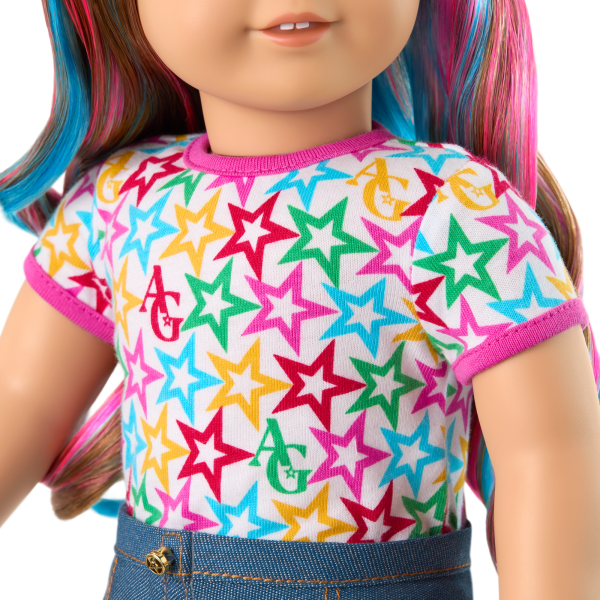 Truly Me™ 18-inch Doll #101 with wavy caramel hair