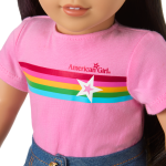 Truly Me™ 18-inch Doll #124 with straight black-brown hair
