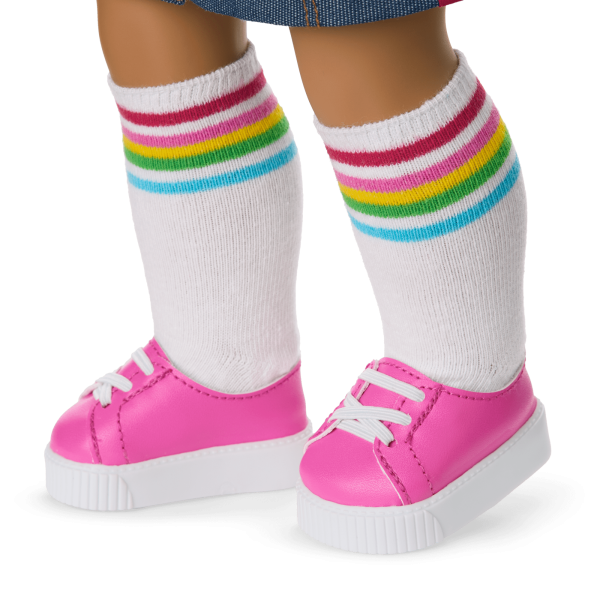 Truly Me™ 18-inch Doll #132 with curly dark-brown hair