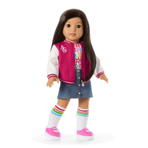 Truly Me™ 18-inch Doll #124 with straight black-brown hair