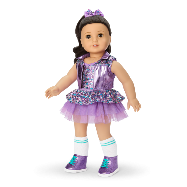 Truly Me™ #111 Doll & Dance All Day Set with wavy black-brown hair