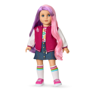 Truly Me™ 18-inch Doll #116 with wavy purple-and-pink hair