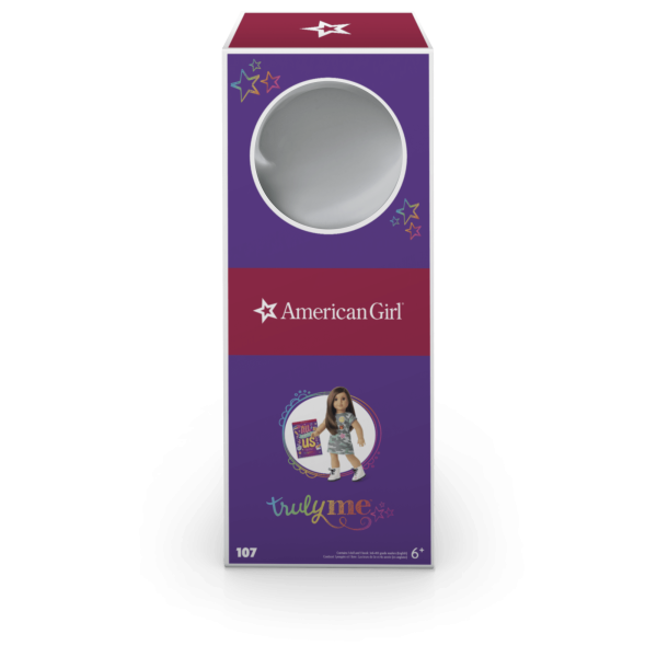 Truly Me™ 18-inch Doll #107 with layered straight brown hair