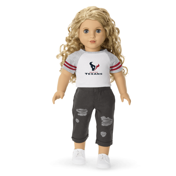 American Girl® x NFL Houston Texans Fan Tee for 18-inch Dolls