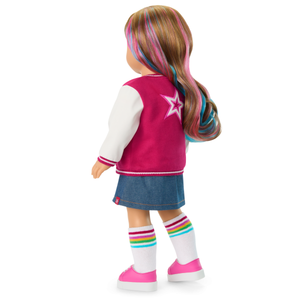 Truly Me™ 18-inch Doll #101 with wavy caramel hair