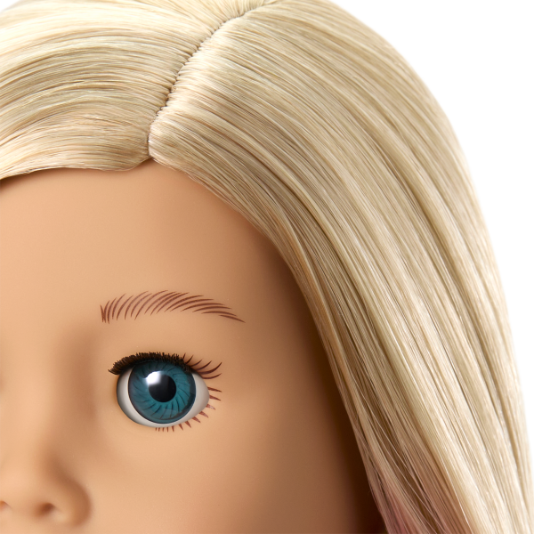 Truly Me™ 18-inch Doll #100 with straight layered blonde hair
