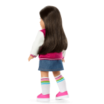 Truly Me™ 18-inch Doll #124 with straight black-brown hair