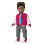 Truly Me™ 18-inch Doll #113 with curly dark-brown hair