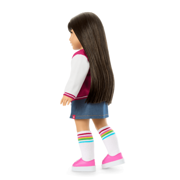 Truly Me™ 18-inch Doll #130 with straight black-brown hair