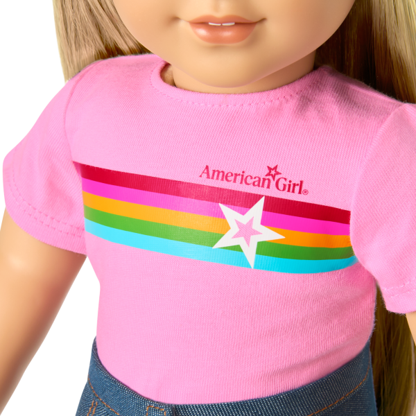 Truly Me™ 18-inch Doll #131 with straight blonde hair