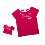 Matching AG™ Grin Pins Ringer Tee Set for Girls & 18-inch Dolls
