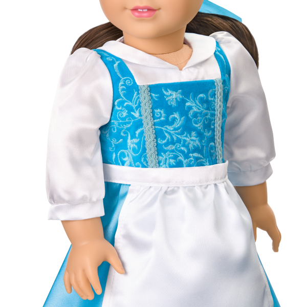 American Girl® Disney Princess Belle Blue Dress. Mrs. Potts. Chip & Accessories for 18-inch Dolls