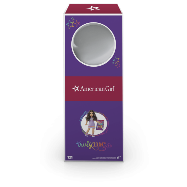 Truly Me™ 18-inch Doll #121 with curly dark-brown hair