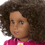 Truly Me™ 18-inch Doll #112 with curly dark-brown hair