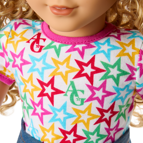 Truly Me™ 18-inch Doll #115 with curly blonde hair