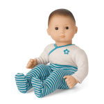 Bitty Baby® Doll #2 with brown hair in Soft Blue