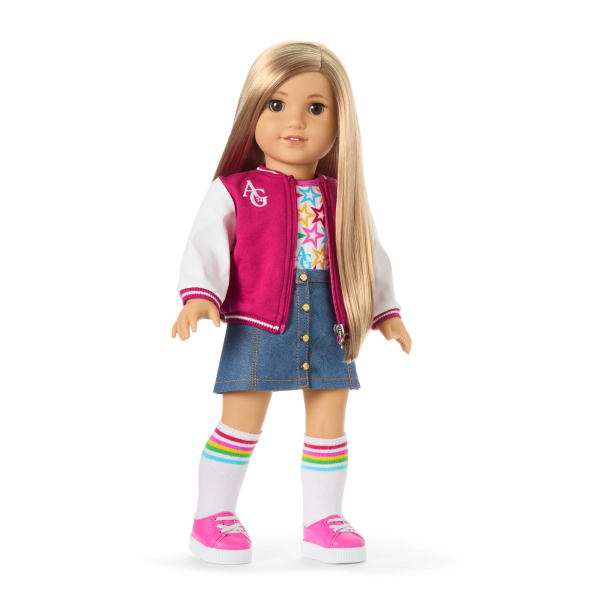 Truly Me™ 18-inch Doll #131 with straight blonde hair