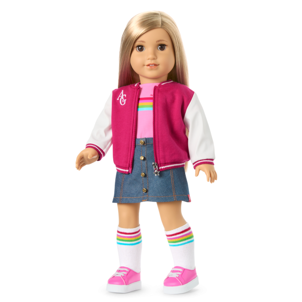 Truly Me™ 18-inch Doll #131 with straight blonde hair