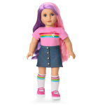 Truly Me™ 18-inch Doll #116 with wavy purple-and-pink hair