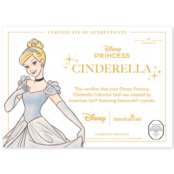 Disney Princess Cinderella 18-inch Doll by American Girl® Collector Series