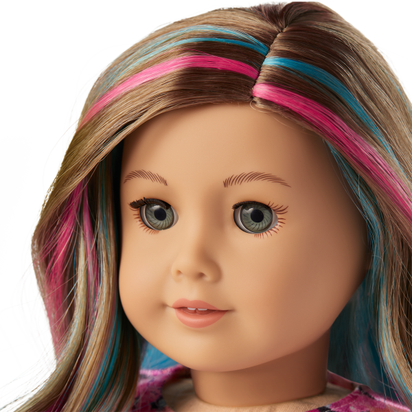 Truly Me™ 18-inch Doll #101 with wavy caramel hair